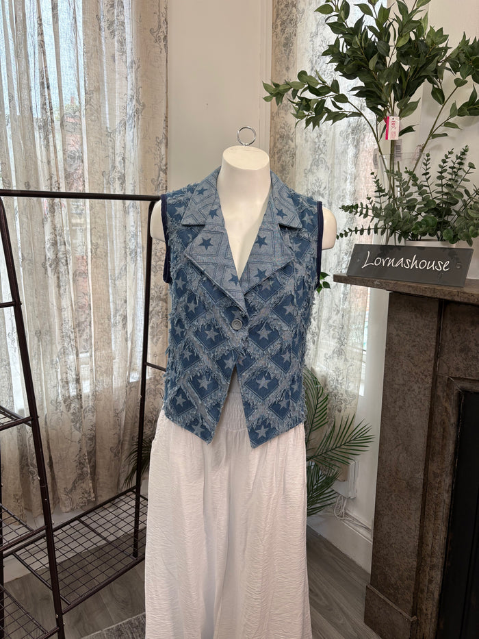 Lornashouse Exclusive by Annabelle - Star Denim Waistcoat