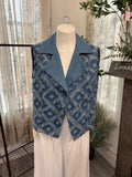 Lornashouse Exclusive by Annabelle - Star/Plain Denim Waistcoat