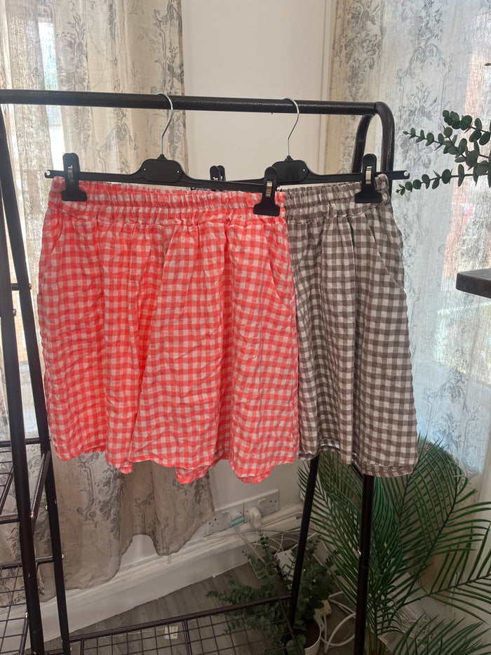 Floaty Gingham Shorts