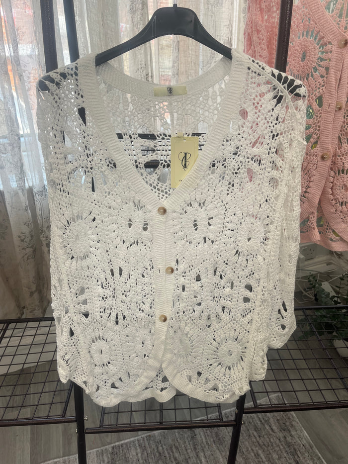 Lily Crochet Batwing Cardigan
