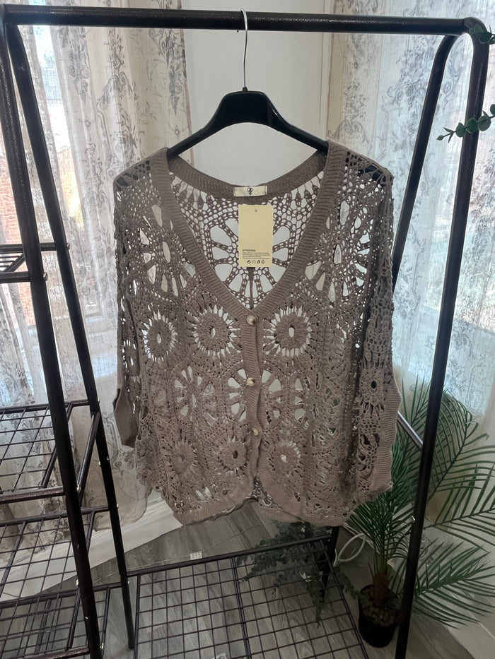 Lily Crochet Batwing Cardigan