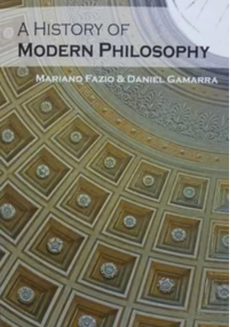 Book cover of 'A History of Modern Philosophy' with a decorative ceiling design.