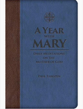 A year with Mary leather blue book cover