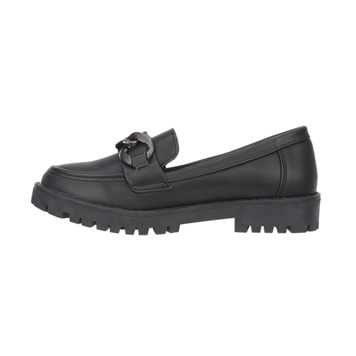 Adeline Black PU Chunky Loafer
