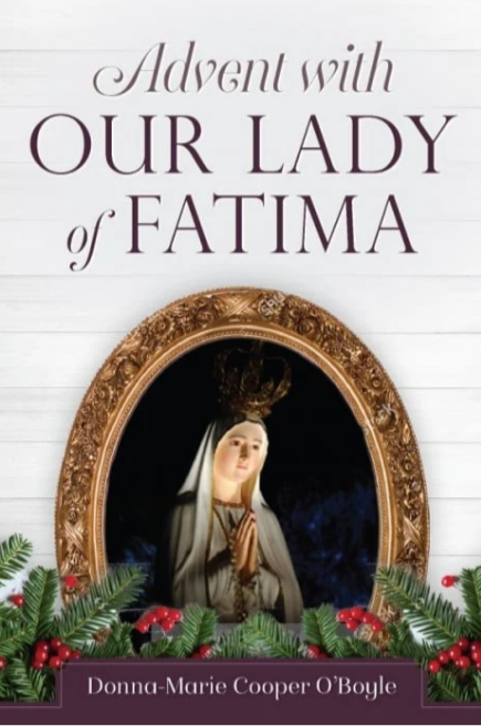 White nd gold with our lady in middle with plants book cover
