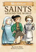 Drawn saints with beige background book cover