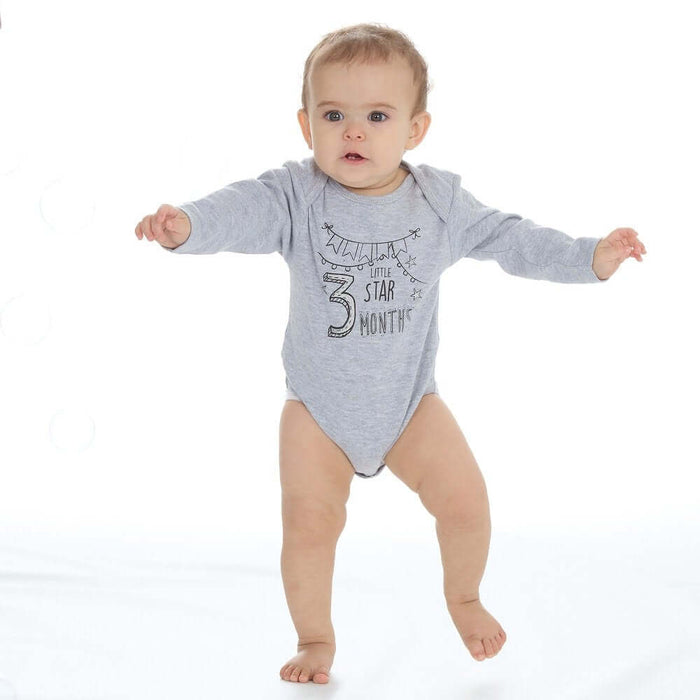 Babies Gift 3 Pack Milestone Bodysuits