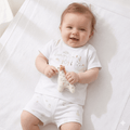 Baby unisex Giraffe T-Shirt, Shorts and Plush Toy Set