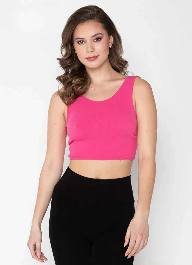 Bamboo Rib Reversible Twist Bra