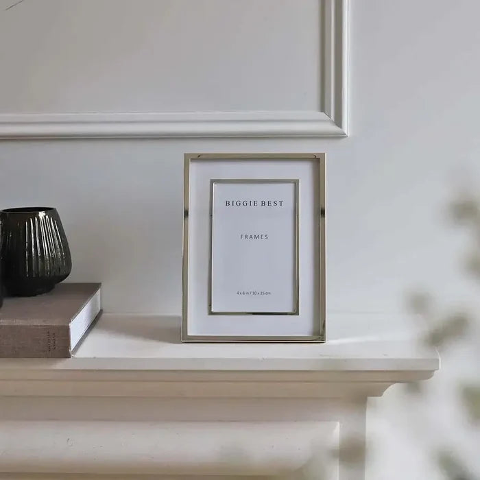 Biggie Best - 4X6 Double Border Silver Frame