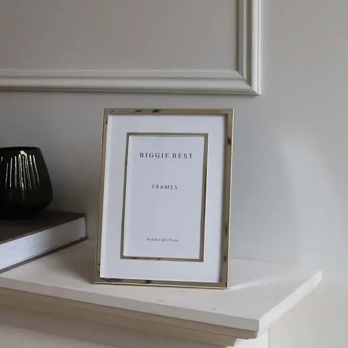 Biggie Best - 4X6 Double Border Silver Frame