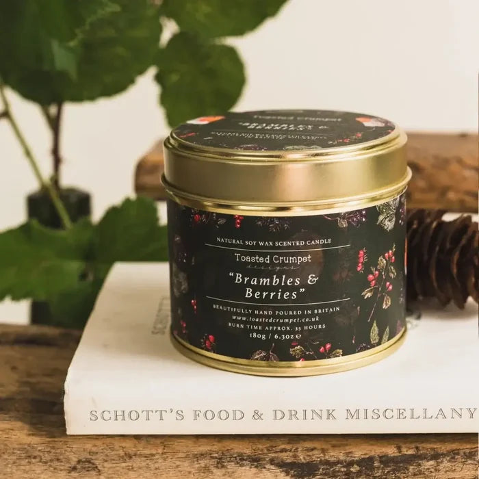 Brambles & Berries Candle in a Matt Gold Tin