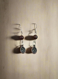 Brown Scapular earrings