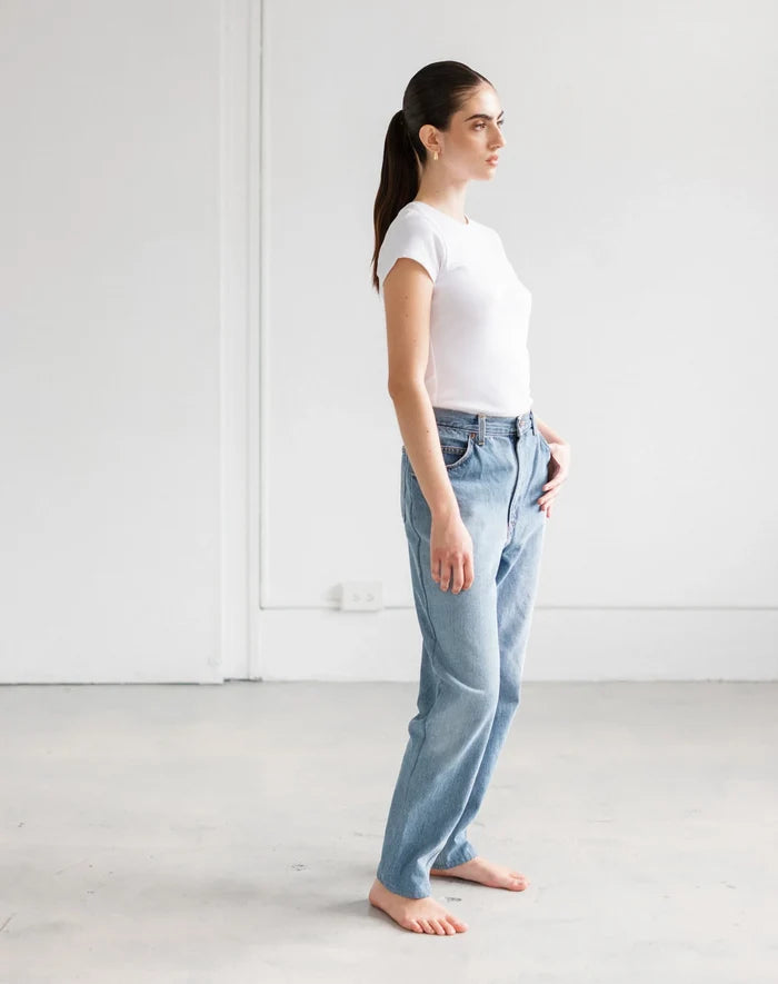 Brunette the Label Ribbed Fitted Cap Sleeve