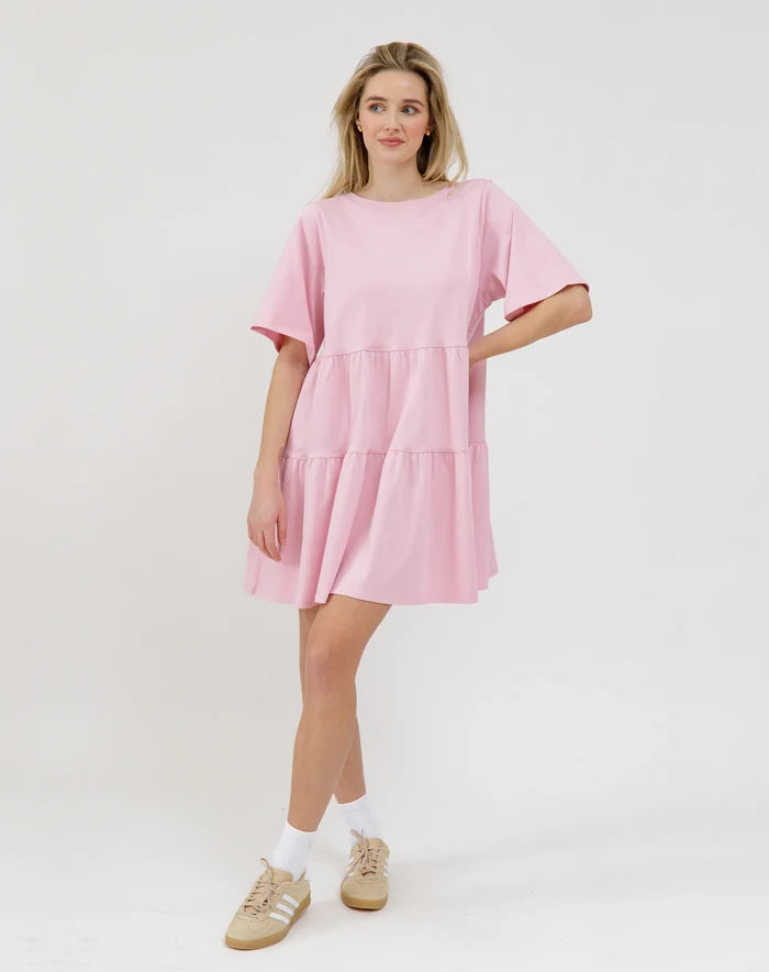 Brunette the Label Tiered Dress w/ Bows