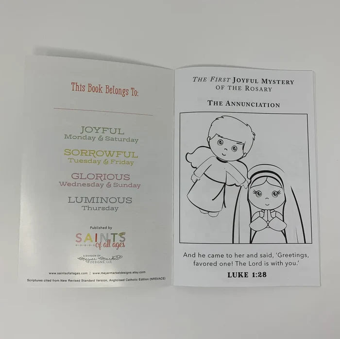 Catholic Saints Coloring Book Rosary Edition
