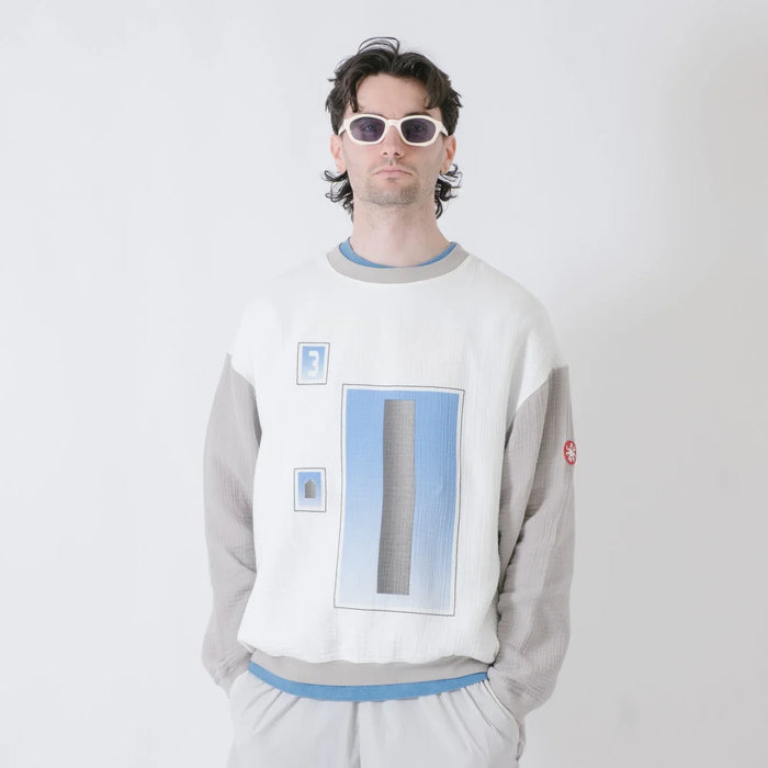 Cav Empt AS Cylinder Gauze Crew Neck Sweater - White