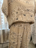 Cheesecloth Bandana Print Trousers and Top Set