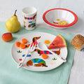 Children's melamine dinner set (5 pieces) - Sunny Sausage Dog