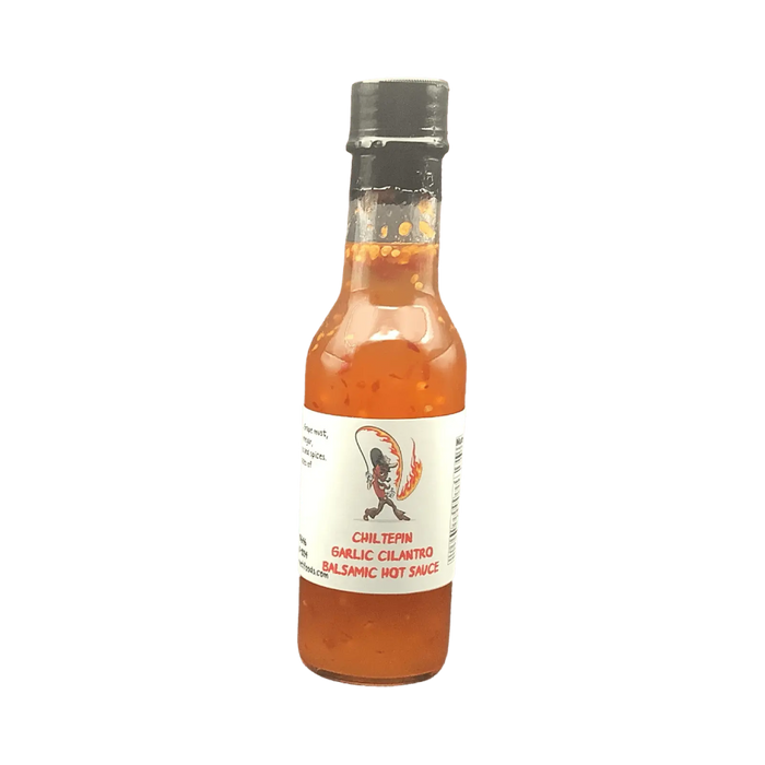 Chiltepin Garlic Cilantro Balsamic Hot Sauce. 5 oz Bottle. - Tubac Gourmet Foods