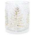 Christmas Crackle White Tree Tealight Holder Large