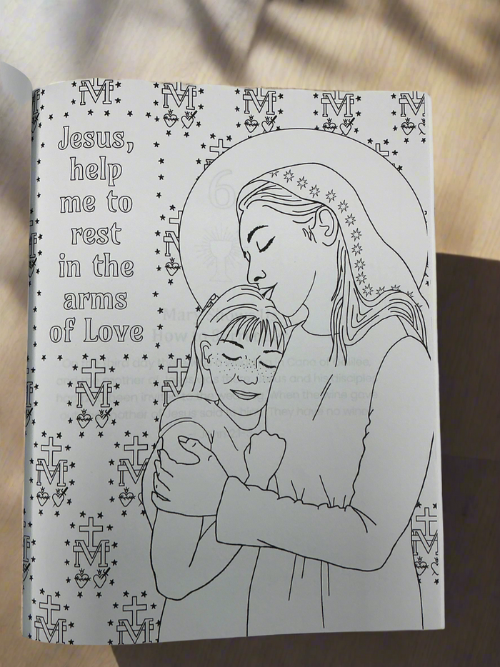 Coloring Book: A Mother's Way to the Cross: To Jesus through Mary