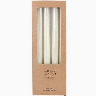 Cream Taper Dinner Candle - Box of 4