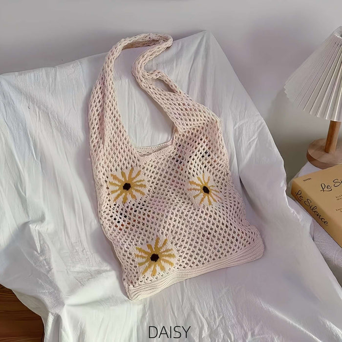 Crochet Fruit Slouchy Tote Bag