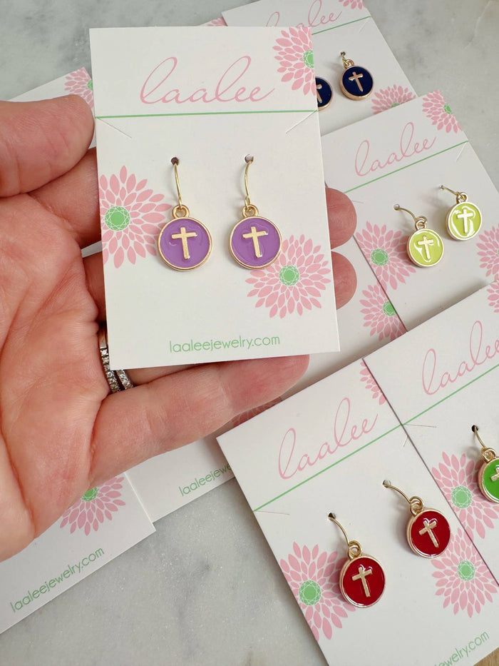 Cross Pendant Earrings