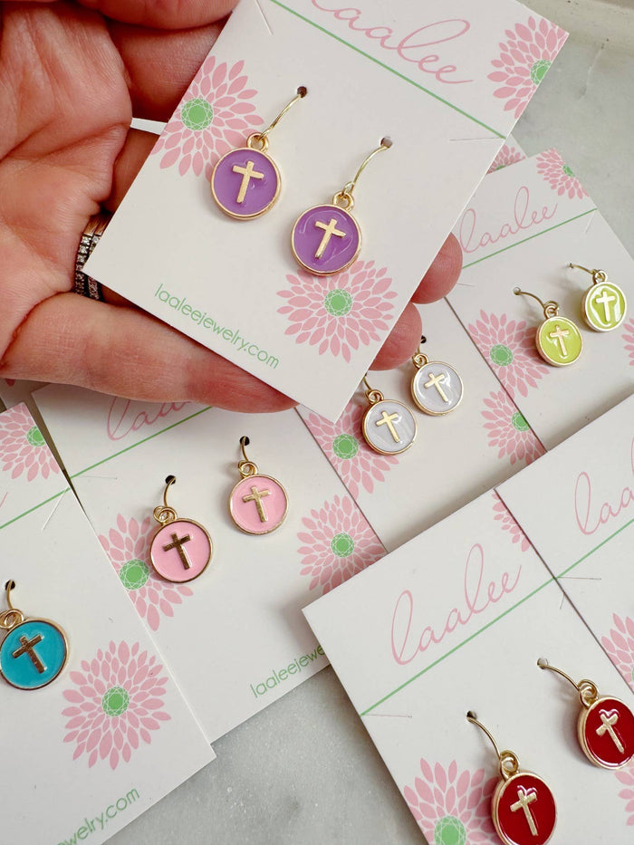 Cross Pendant Earrings