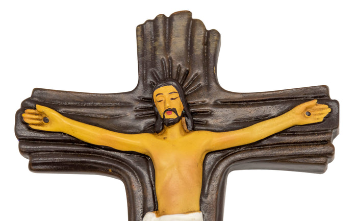 Crucifix with Vine and Grapes Holy Water Font