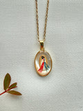 Dainty Jesus In Divine Mercy Necklace