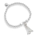 Dainty Silver Plated Tassel Boxed Bracelet