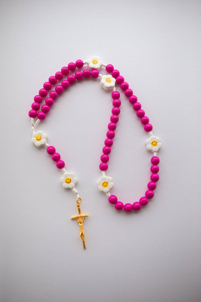 Daisy Smiley Face Children's Rosary