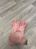 Diamonte Faux Fur Gloves