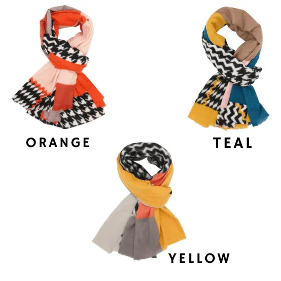 Dogtooth patch scarf