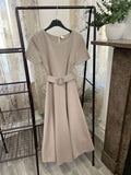 Elegant Tailored A-Line Midi Dress