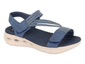 Elena - Navy Twin Touch Fastening Elasticated Sandal