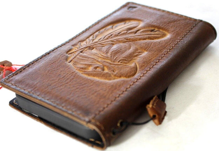 Embossed Eagle Genuine Leather iPhone Wallet Case