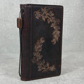 Embossed Leather Wallet Case for Google Pixel: Vintage Art Design
