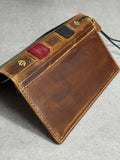 Embossed Leather Wallet Case for Google Pixel: Vintage Art Design