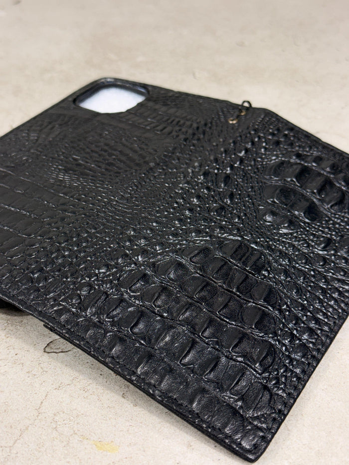 Embossed Leather Wallet Case for Google Pixel: Vintage Art Design