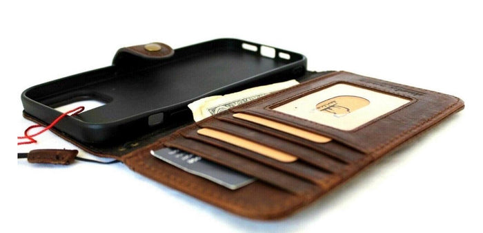 Embossed Leather Wallet Case for Google Pixel: Vintage Art Design