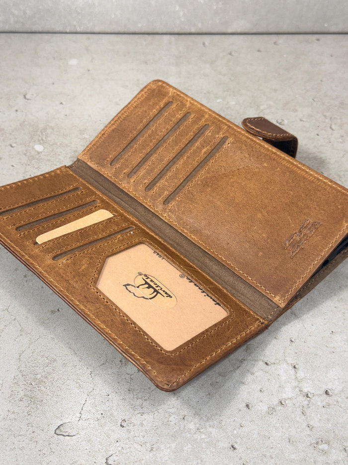 Embossed Leather Wallet Case for Google Pixel: Vintage Art Design