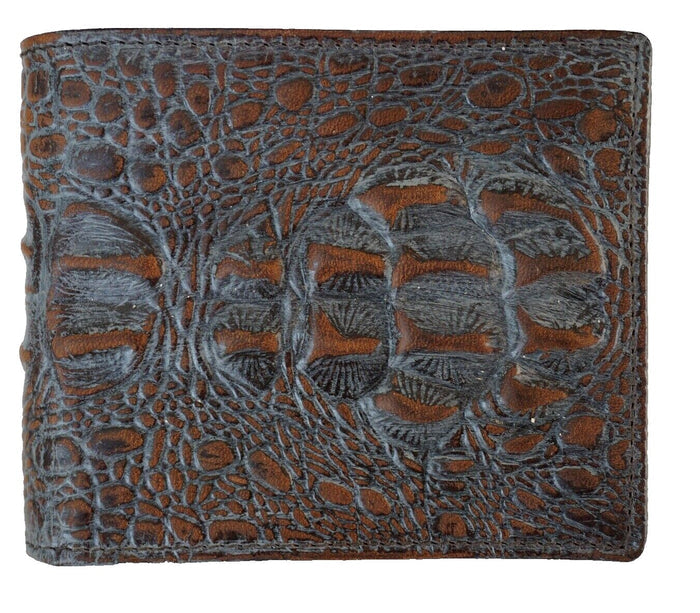 Embossed Retro Crocodile Corrosion Art Leather Wallet Davidov Art