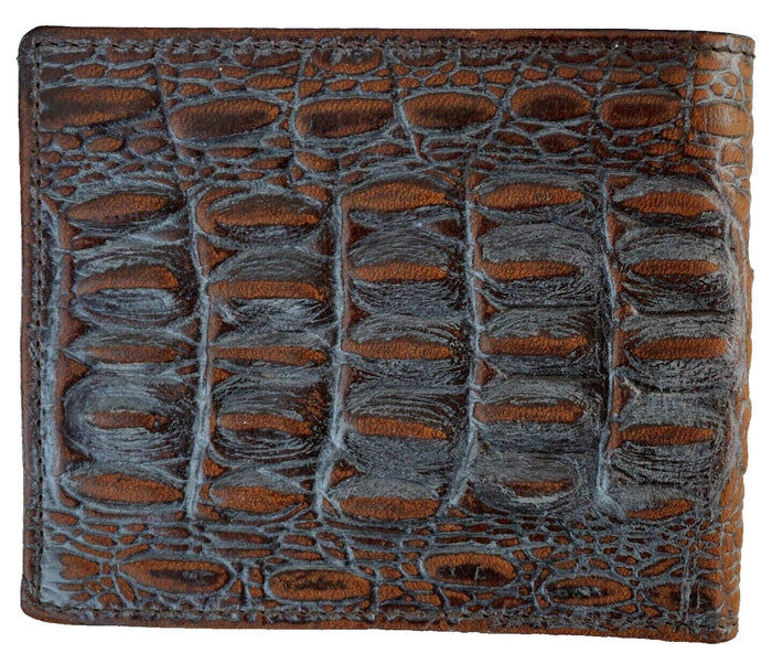 Embossed Retro Crocodile Corrosion Art Leather Wallet Davidov Art