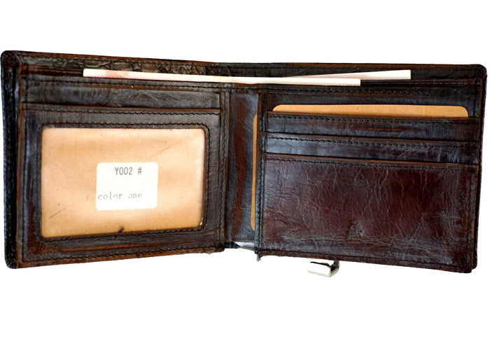 Embossed Retro Crocodile Corrosion Art Leather Wallet Davidov Art
