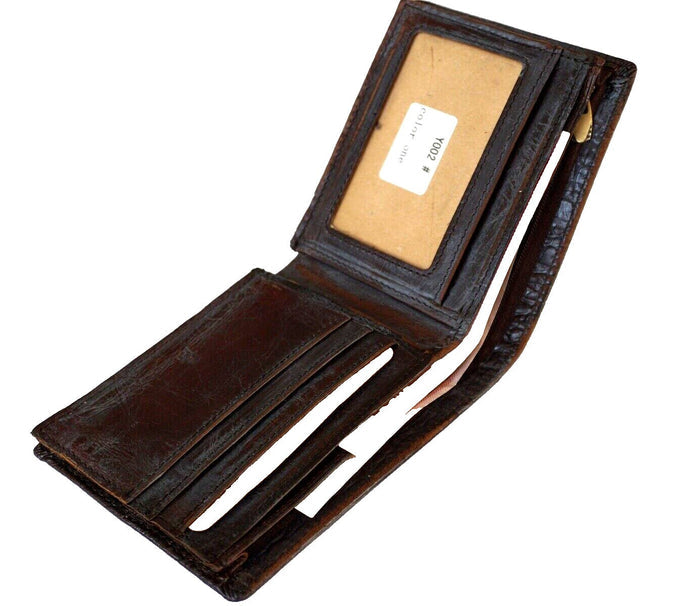 Embossed Retro Crocodile Corrosion Art Leather Wallet Davidov Art