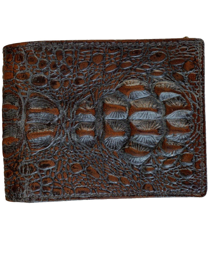 Embossed Retro Crocodile Corrosion Art Leather Wallet Davidov Art
