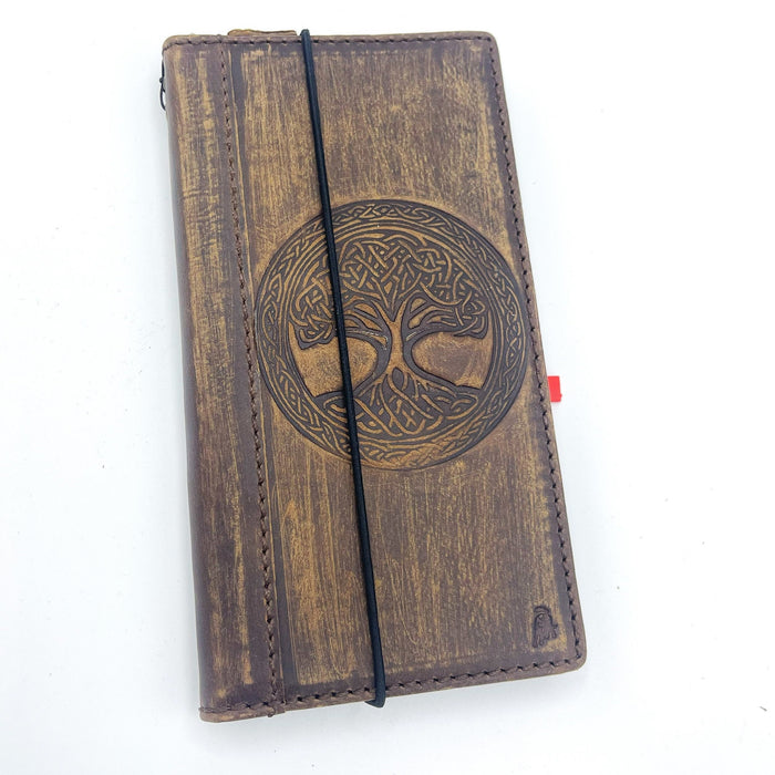 Embossed Tree of Life Leather Galaxy Wallet Case